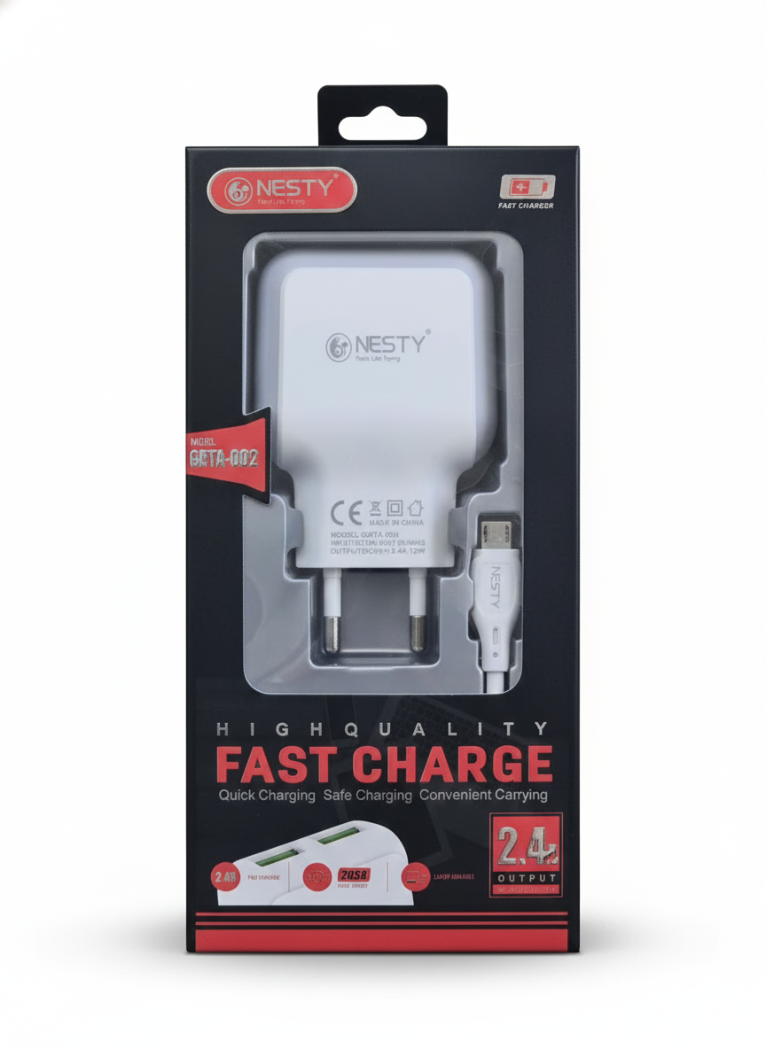 GRTA 002 Wall Charger – Dual USB Fast Charging