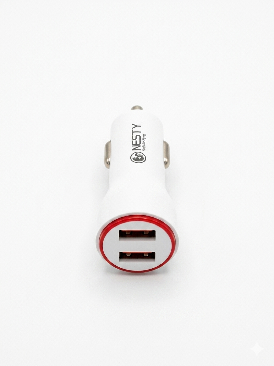 Nesty 2.1A Dual USB Port Fast Car Charger